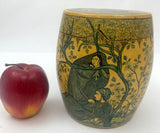 Islamic Kashmir Hand Painted Paper Mache Tea Caddy Storage Box 1950s