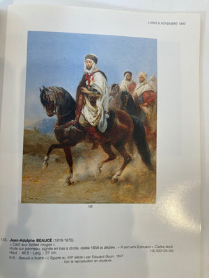 Islamic Art, Orientalist Paintings Auction Catalog Tajan 1993