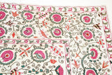 19th C. Suzani Bukhara Uzbekistan Antique Embroidered Islamic Art Textile Susani