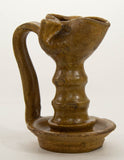 Antique Islamic Persian Nishapur Style Ceramic Glazed Oil Lamp