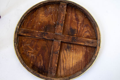 Moorish Islamic Brass Tray Table, Handcrafted in Spain, 1920s Design