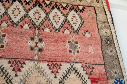 Moroccan Vintage Hand-Woven Boujad Berber Rug, circa 1960