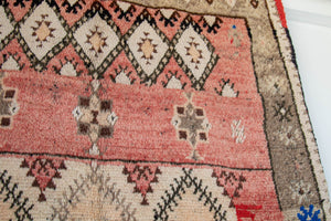 Moroccan Vintage Hand-Woven Boujad Berber Rug, circa 1960