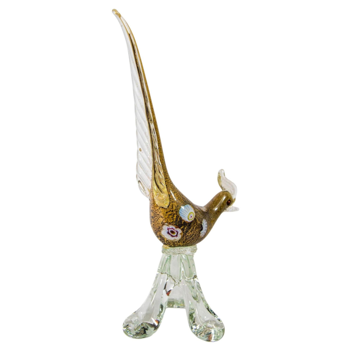 Italian Murano Art Glass Pheasant Bird Sculpture 1960s — additional view 11