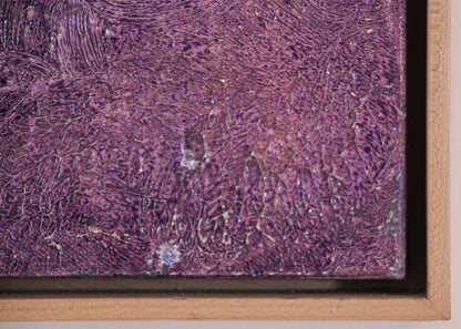 Dove Peace and Arabic Calligraphy Purple and Yellow Oil on Canvas Painting Frame