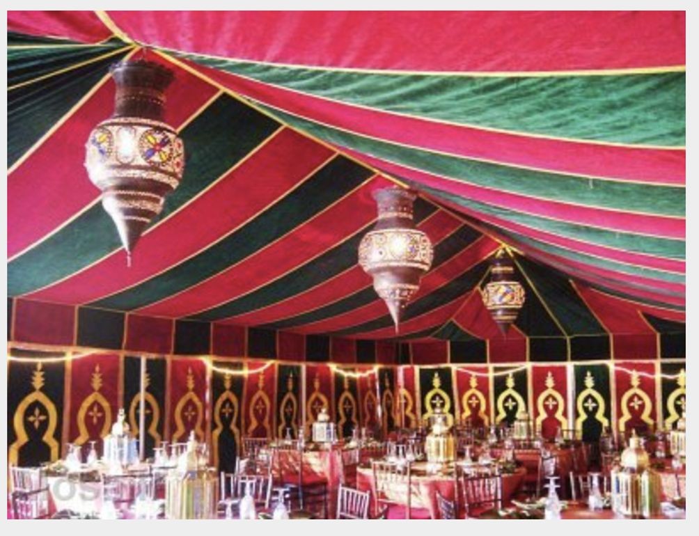 Hand-Crafted Moroccan Caidale Tent by Berber Tribes, 20 ft x 40 ft