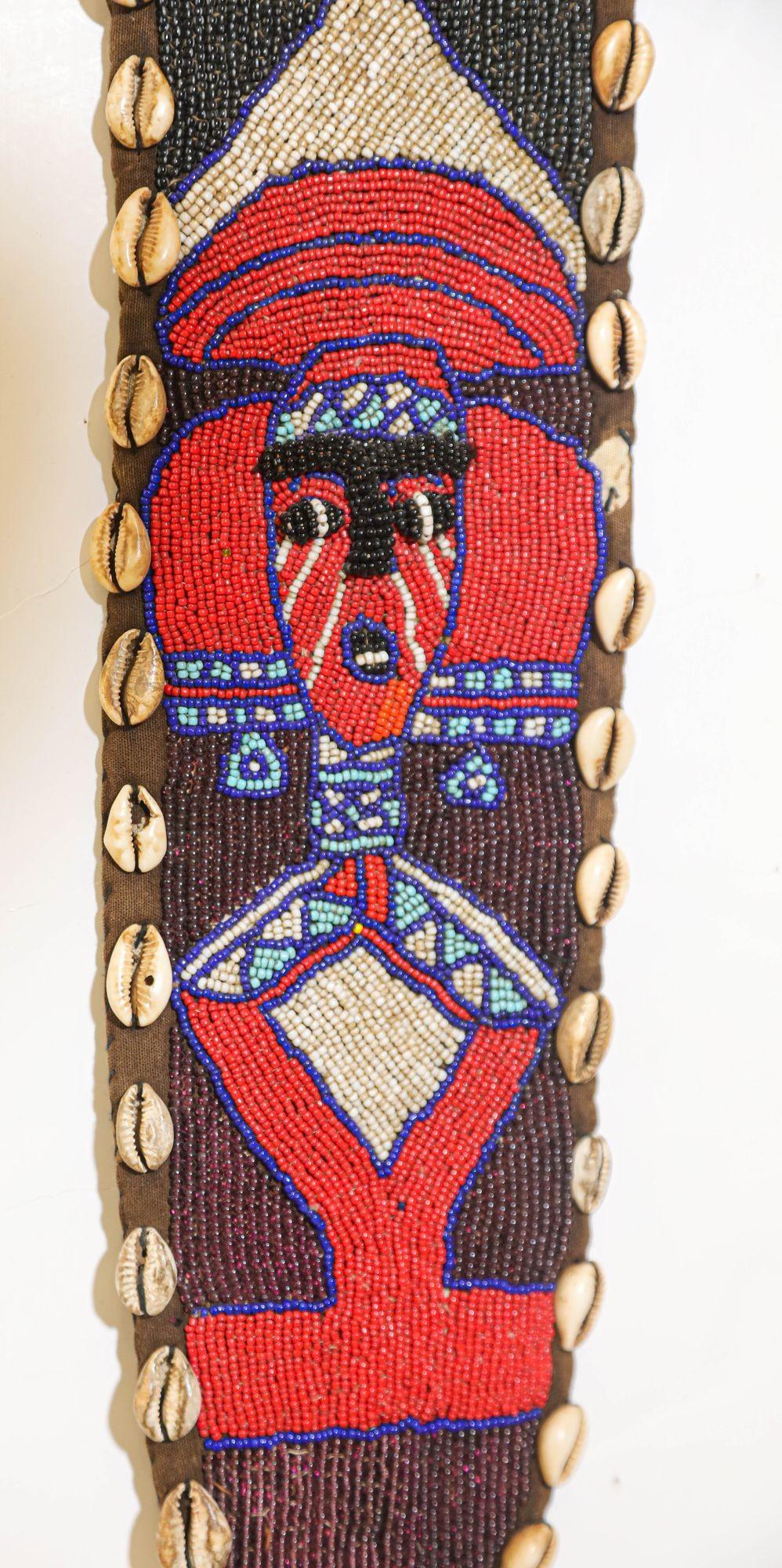 African Yoruba Diviner's Red Beaded Sash Panel 1950 — additional view 8