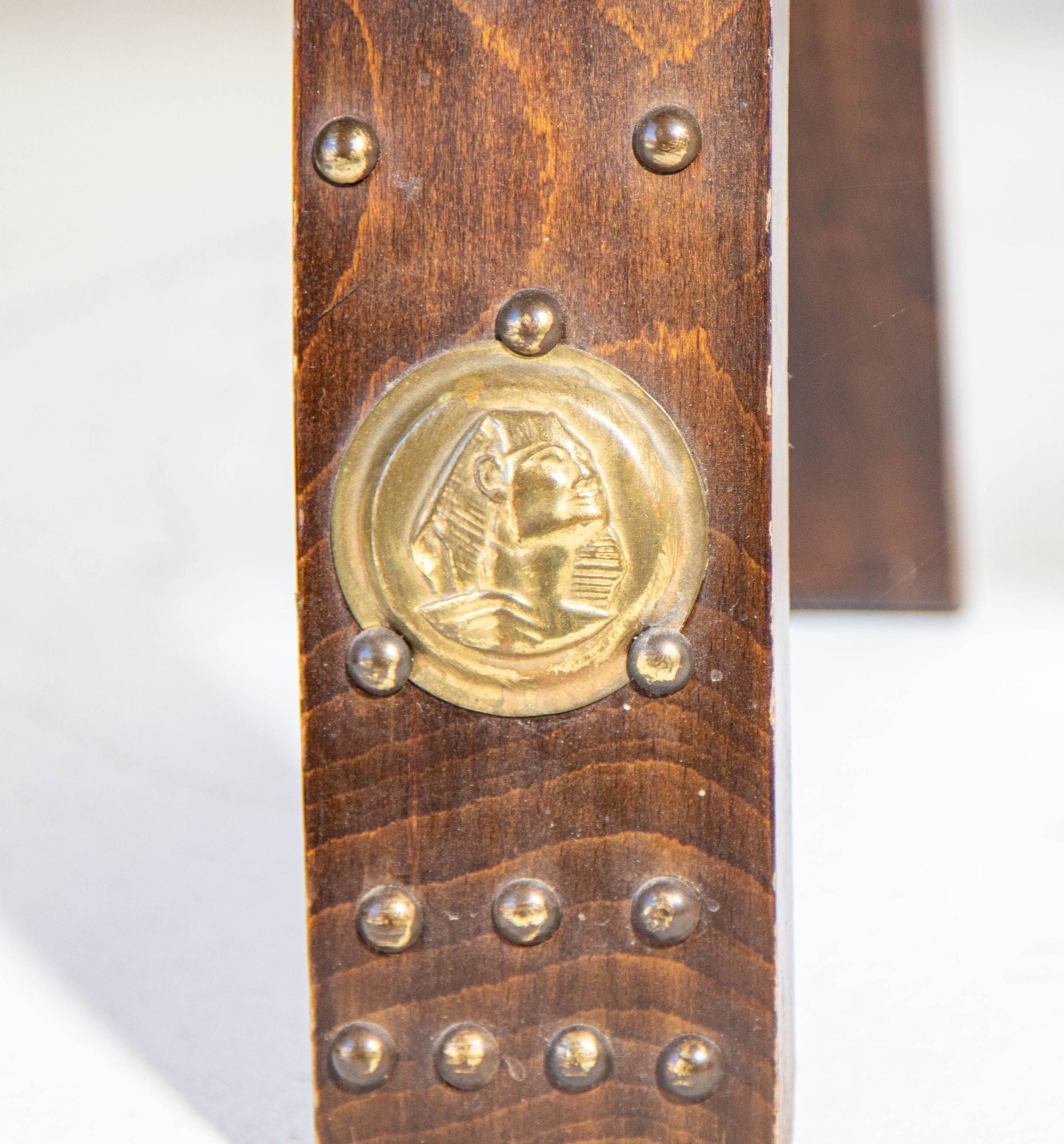 1950s Egyptian Ottoman Camel Saddle Stool with Red and Gold Cushion