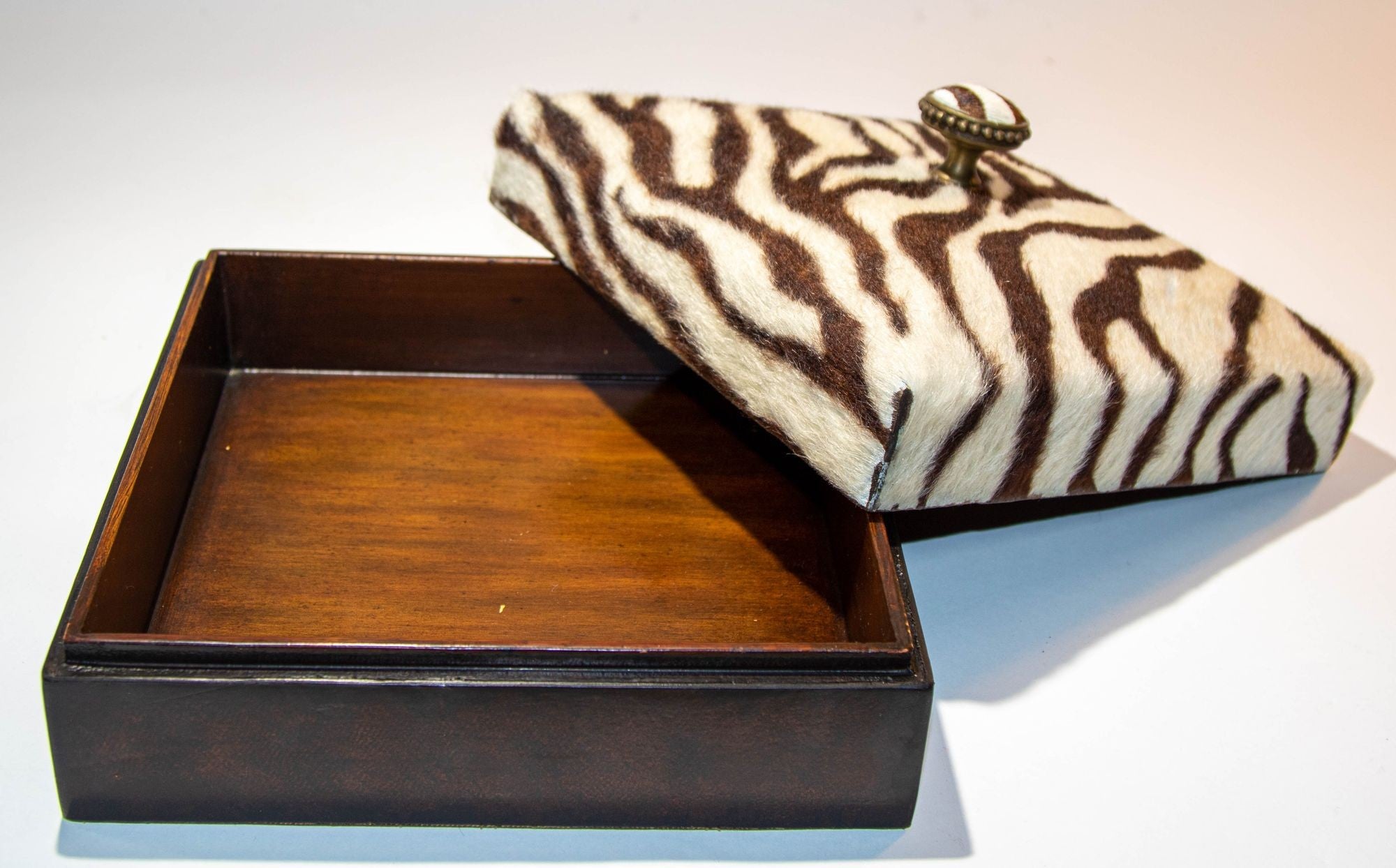 Maitland Smith PostModern Zebra Hide Box 1980's
