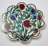 Turkish Iznik Style Ceramic Tiles Set of 3