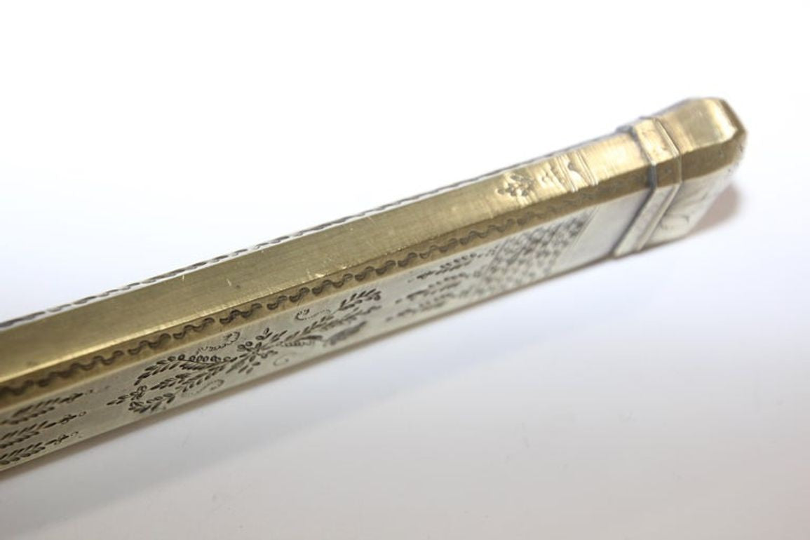 Antique Brass Qalamdan Inkwell, Moorish Design, Egypt, 1880