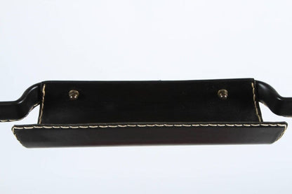 Jacques Adnet Valet Leather Wrapped with Original Tartan Plaid