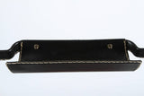 Jacques Adnet Valet Leather Wrapped with Original Tartan Plaid
