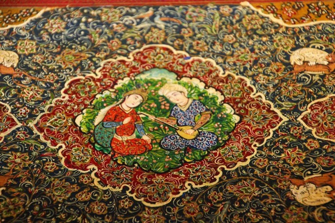 Hand Painted Middle Eastern Moorish Style Photo Album, 19th Century