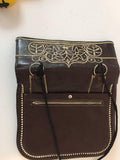 Collectible Vintage Hand-tooled Leather African Berber Tribal Moroccan Bag 1960's
