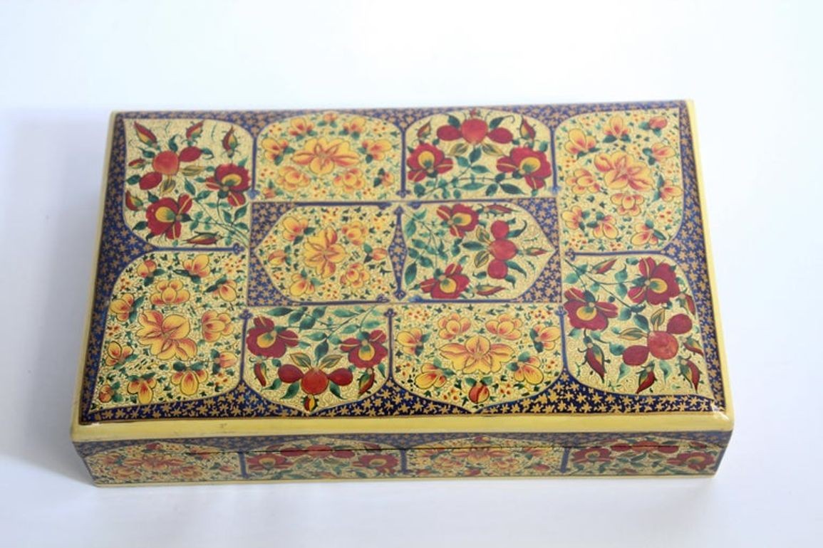 Hand Painted Rajasthani Lacquer Decorative Box