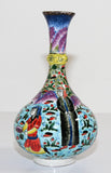 Turkish Ottoman Scene Polychrome Hand Painted Ceramic Vase Kutahya