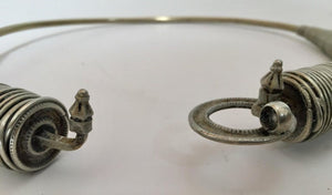 Traditional Silver Torque Necklace Chocker from Rajasthan India