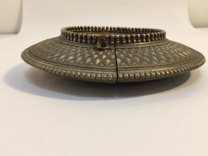 Antique Indian Dhokra Tribal Brass Anklet Repurposed as Catchall, circa 1920