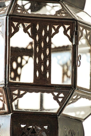 Handcrafted Moorish Glass Lantern Octagonal Shape