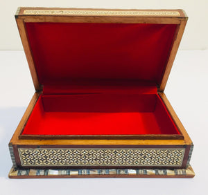 Vintage Middle Eastern Moorish Mosaic Marquetry Inlay Box