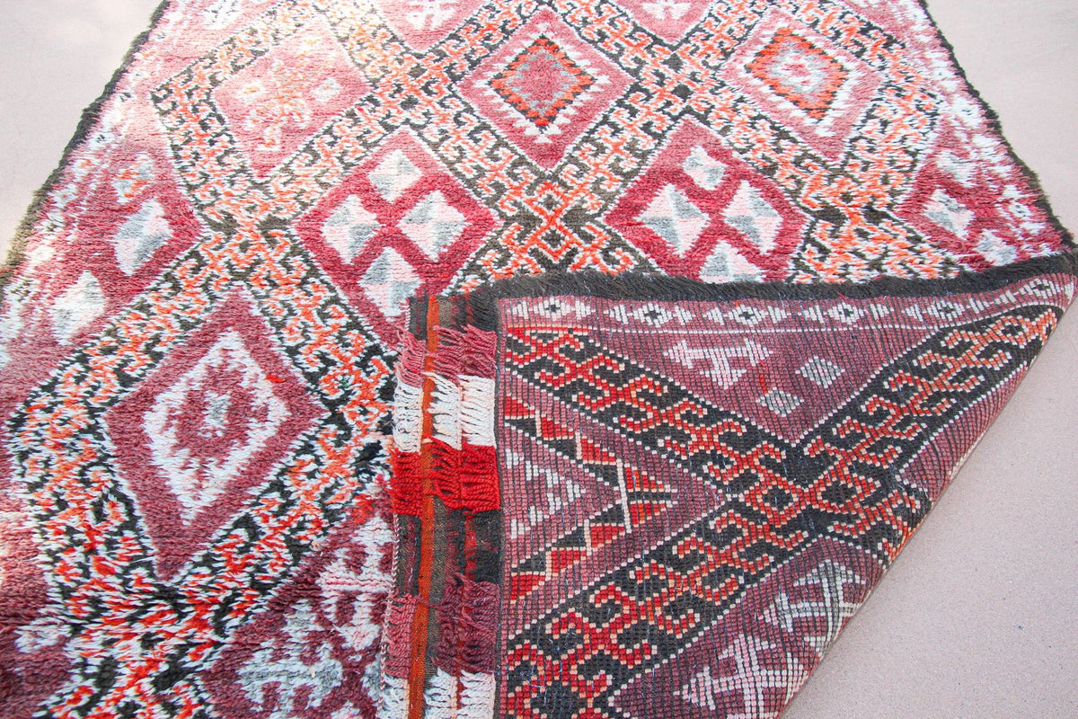 1960s Vintage Moroccan Berber Rug by Berber Tribes, Hand-Woven Wool