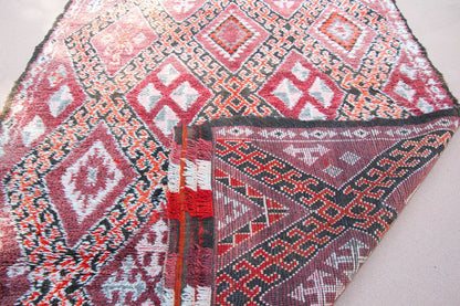 1960s Vintage Moroccan Berber Rug by Berber Tribes, Hand-Woven Wool