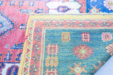 1960s Moroccan Berber Rug in Royal Blue, Pink and Orange Colors