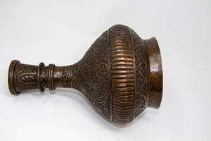 Antique Tinned Copper Indo-Persian Islamic Vase 19th Century