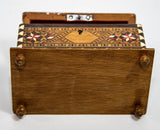 Moorish Spain Arch Top Wood Inaid Marquetry Jewelry Box