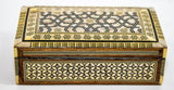 Middle Eastern Moorish Mother of Pearl Inlaid Marquetry Jewelry Box
