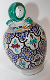 Moroccan Ceramic Glazed Water Jug Handcrafted in Fez Morocco