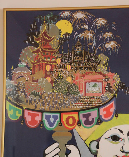 Vintage Bjorn Wiinblad Tivoli Gardens Poster Copenhagen, Denmark, 1981 — additional view 10