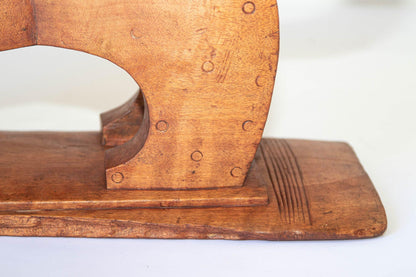 Antique Ghanian Ashanti Style Stool with Leopard Carved, Africa — additional view 9