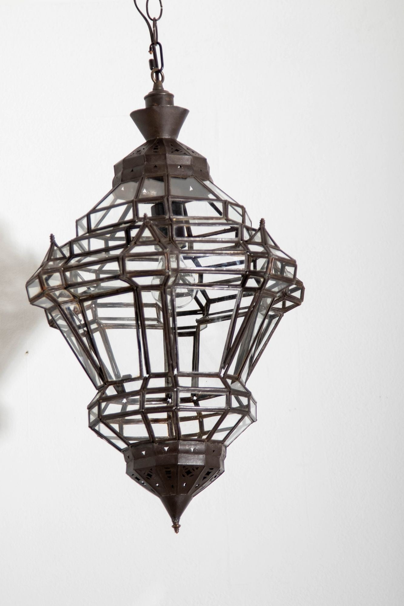 Moroccan Clear Glass Lantern in Moorish Style