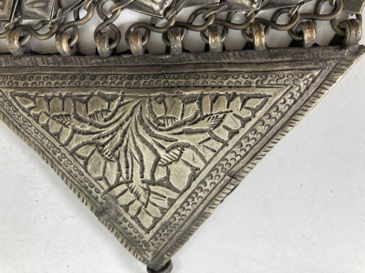 1920s Antique Silver Repousse Talisman Holder from Berber Tribes