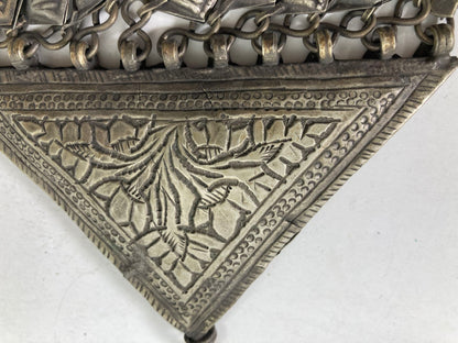 1920s Antique Silver Repousse Talisman Holder from Berber Tribes