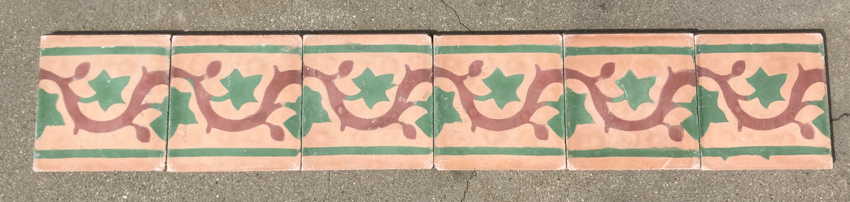 Moroccan Handcrafted Encaustic Cement Tile, Moorish Design, 1980