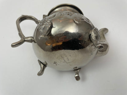 Vintage Moroccan Silver Plated Tea Pot, Handcrafted Islamic Style