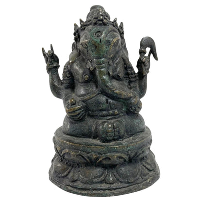 Bronze Statue Sculpture of Ganesh Indian or Nepalese Bronze Hindu Statue