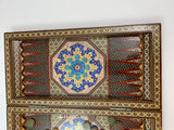Moorish Persian Inlaid Micro Mosaic Backgammon and Chess Board