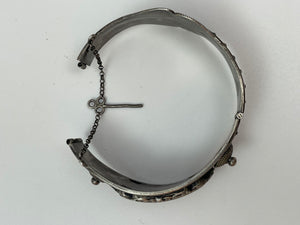 Antique Moorish North African Silver Cuff Bracelet