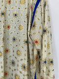 Vintage Moroccan Caftan in Royal Blue And Gold