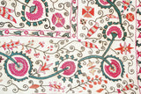 19th C. Suzani Bukhara Uzbekistan Antique Embroidered Islamic Art Textile Susani