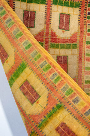 Moroccan Orange Wool Rug by the Beni MGuild Morocco 1980s