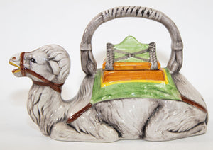 Vintage Hand Painted Resting Camel Porcelain Tea Pot
