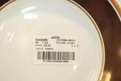 Richard Ginori Brown & Gold Trimmed Dinnerware Service Of 93 Pieces — detail view 9