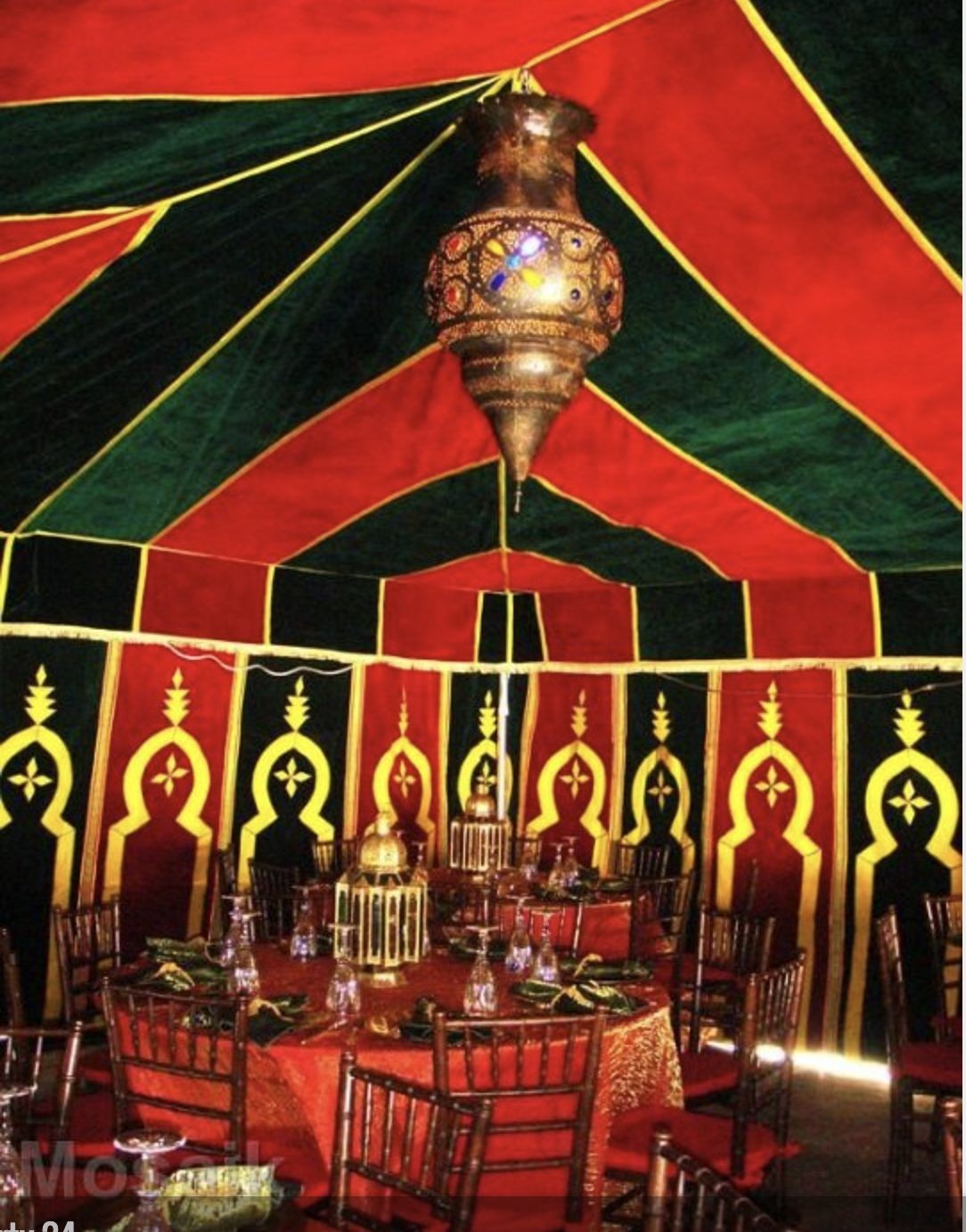 Hand-Crafted Moroccan Caidale Tent by Berber Tribes, 20 ft x 40 ft