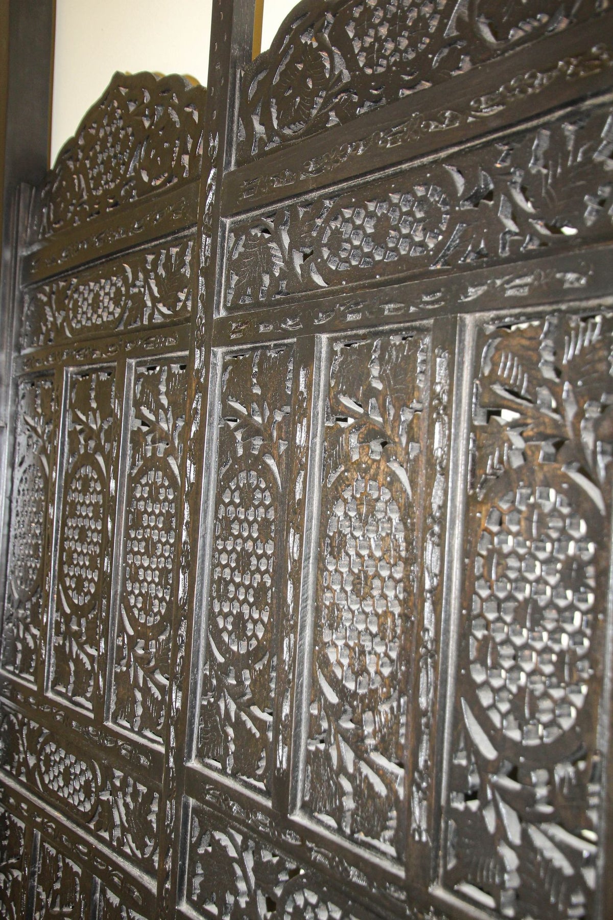 Hand-Carved Indo-Portuguese Moorish Queen Four-Poster Bed, India, 2000
