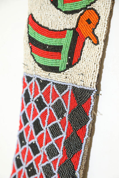African Yoruba Diviner's Beaded Wall Hanging Panel Sash 1950 — additional view 9
